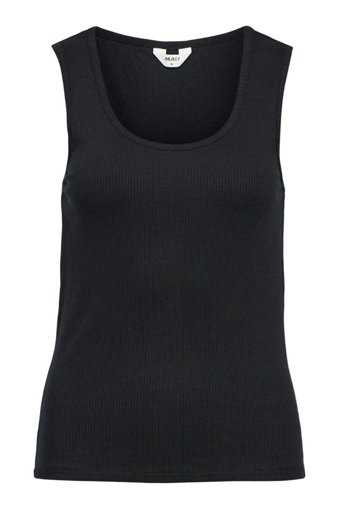 Jannie ribbed tank top, Black